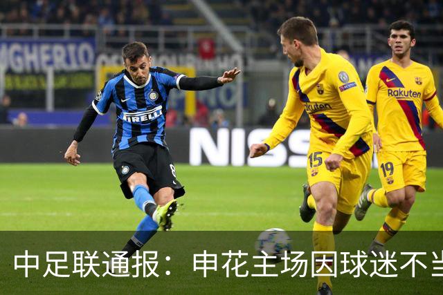 中足联通报：申花主场因球迷不当行为被批评